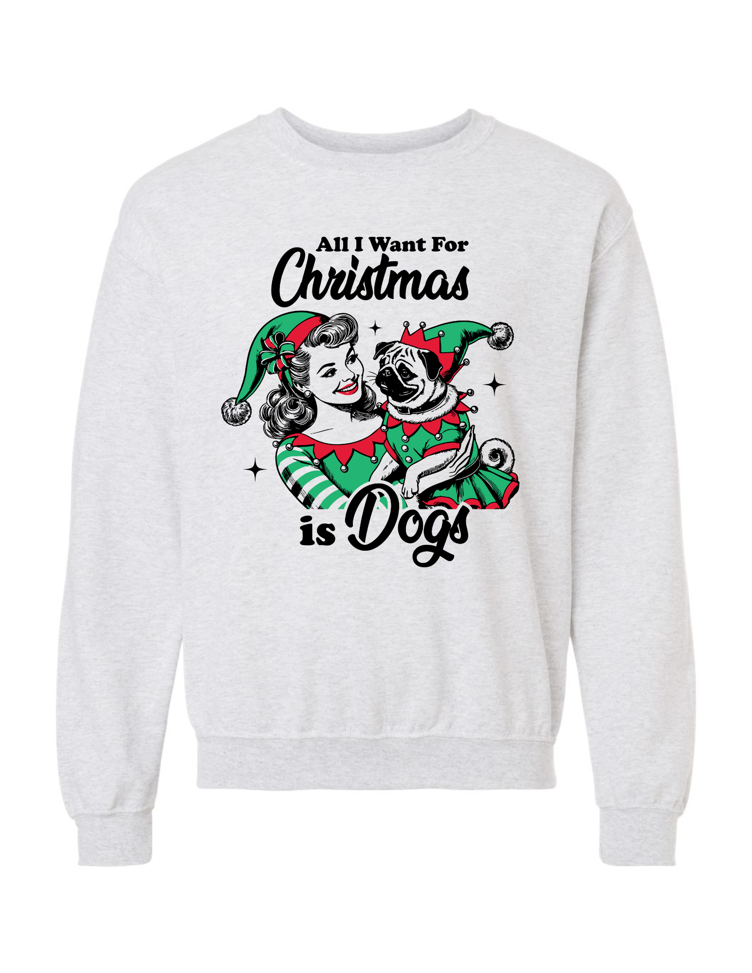 All I Want For Christmas Adult Crewneck – Livin' Tees Co.
