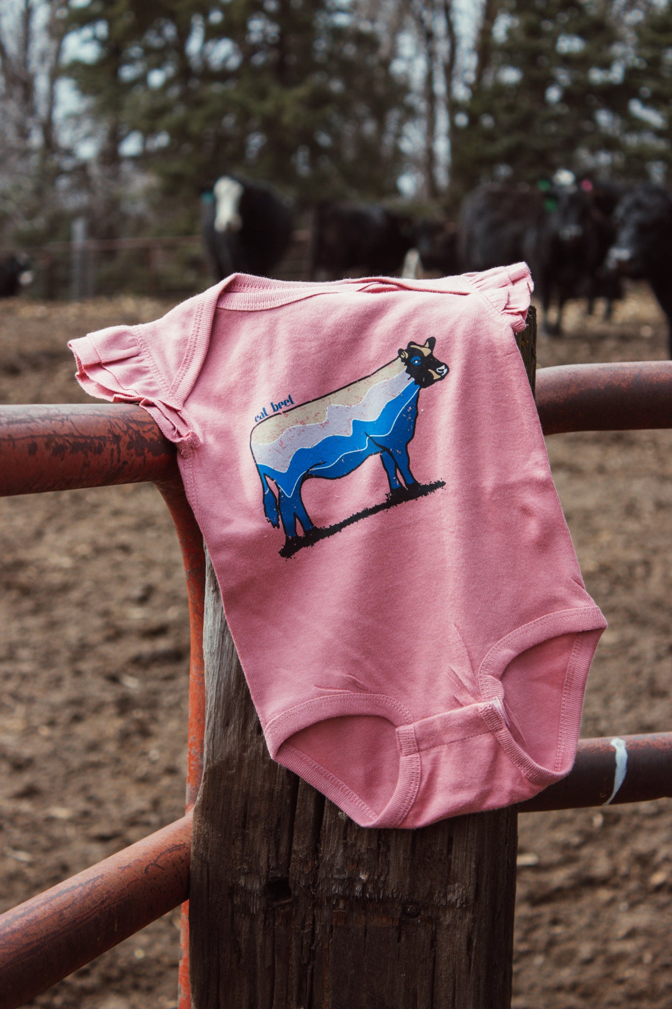 EAT BEEF // Infant Flutter Sleeve Onesie