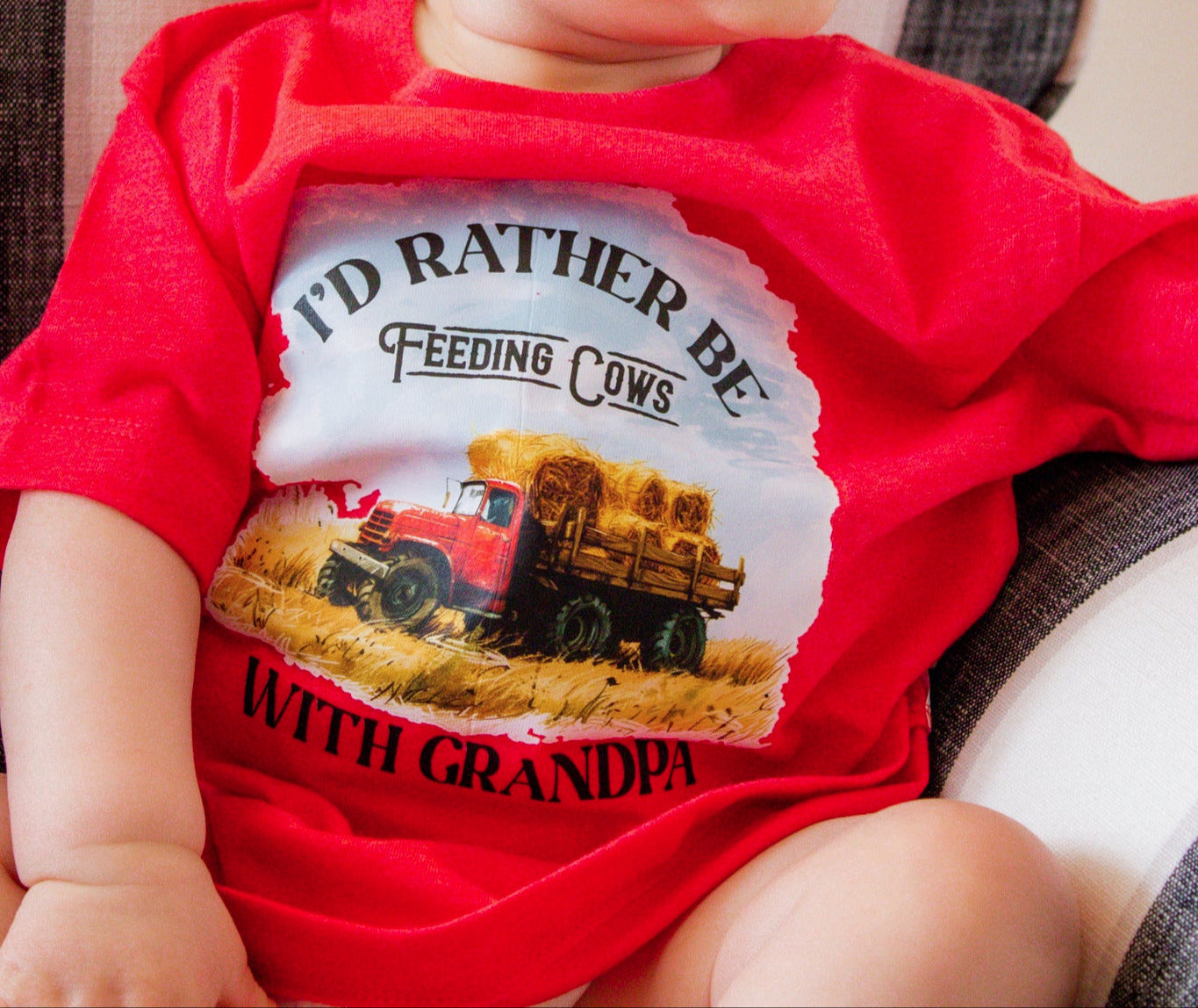 I'd Rather Be Feeding Cows Toddler T-shirt