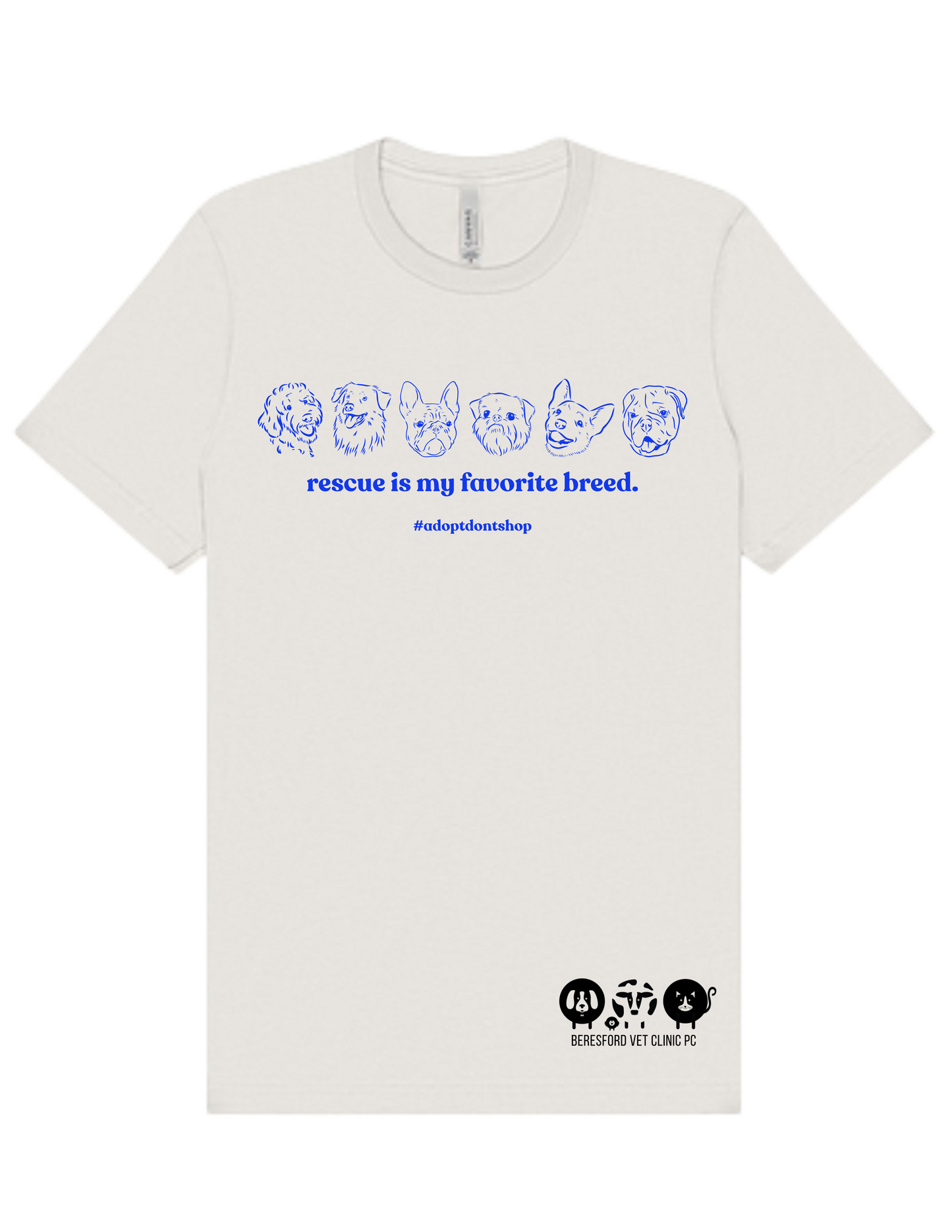 Rescue Is My Favorite Breed Adult T-shirt