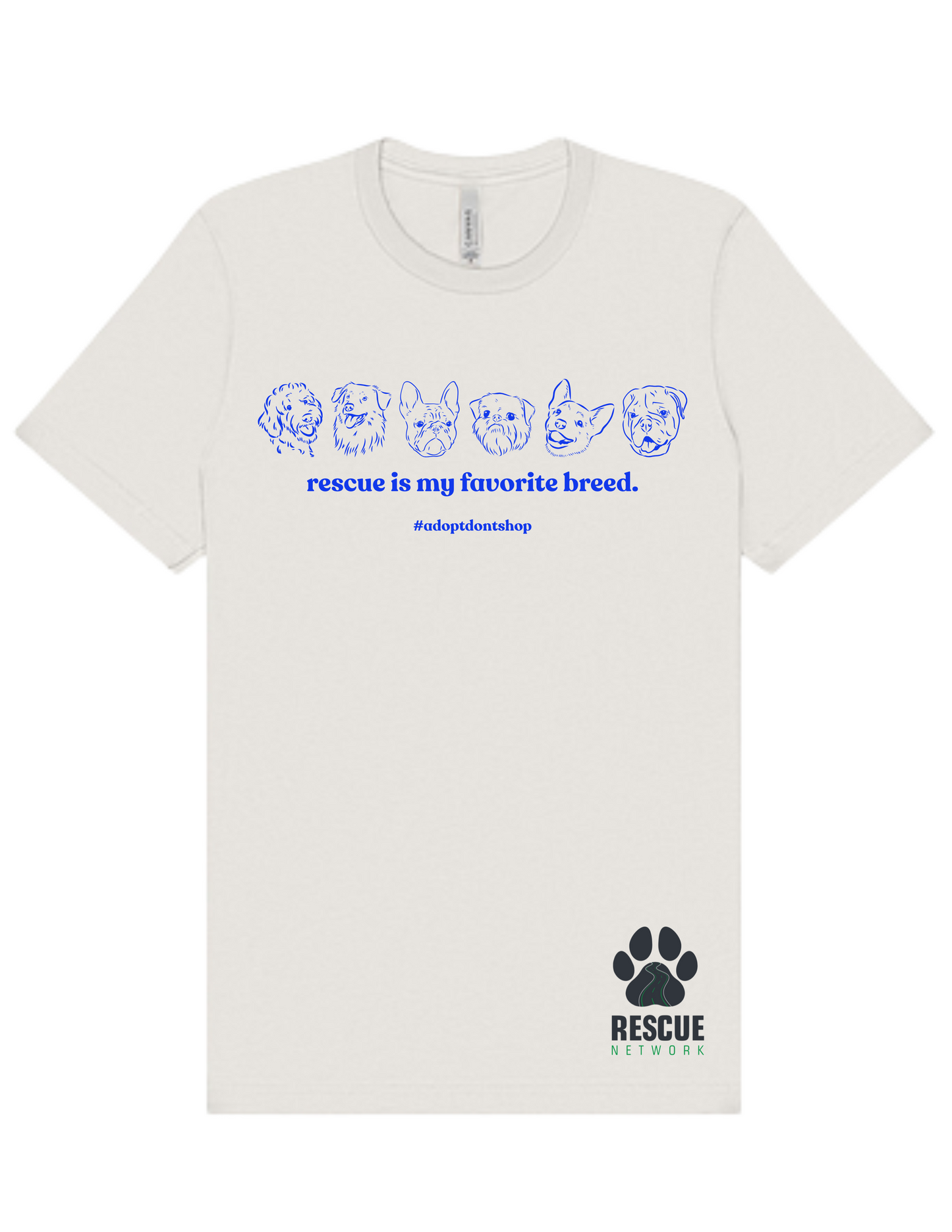 Rescue Is My Favorite Breed Adult T-shirt