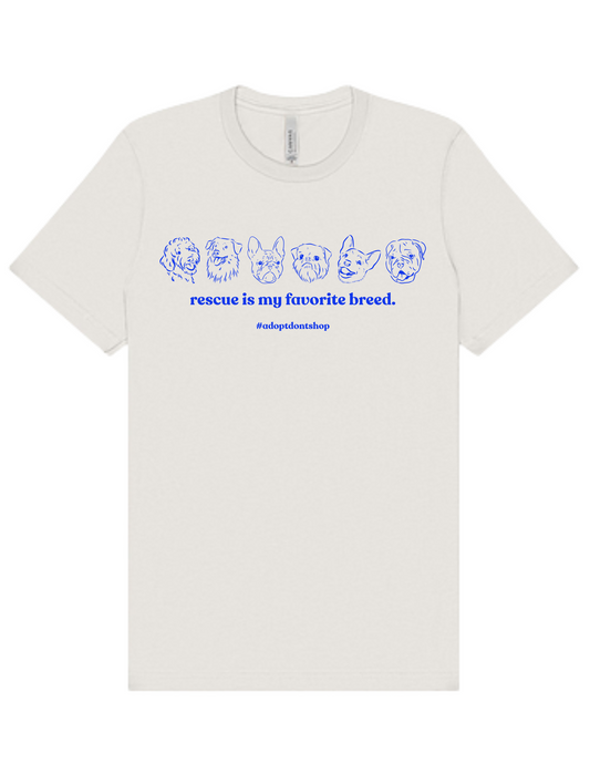 Rescue Is My Favorite Breed Adult T-shirt