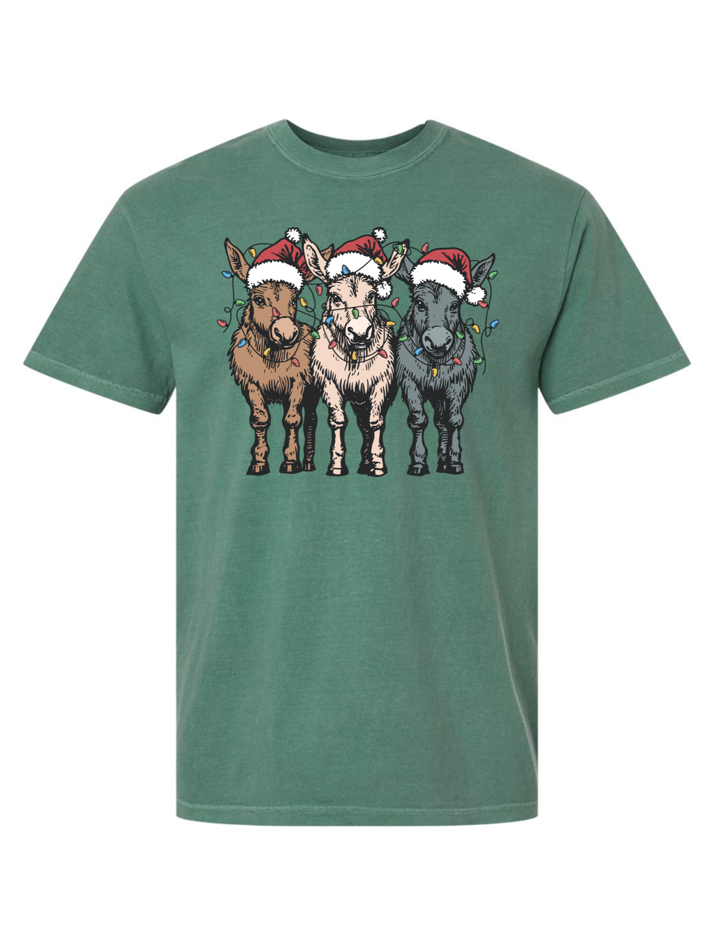 Christmas Donkeys Adult T-shirt