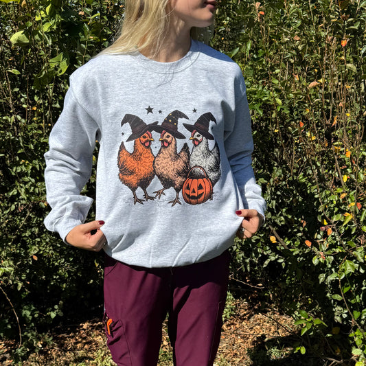 Chicken Witches Adult Crewneck