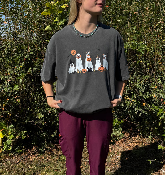 Dog Ghosts Adult T-shirt