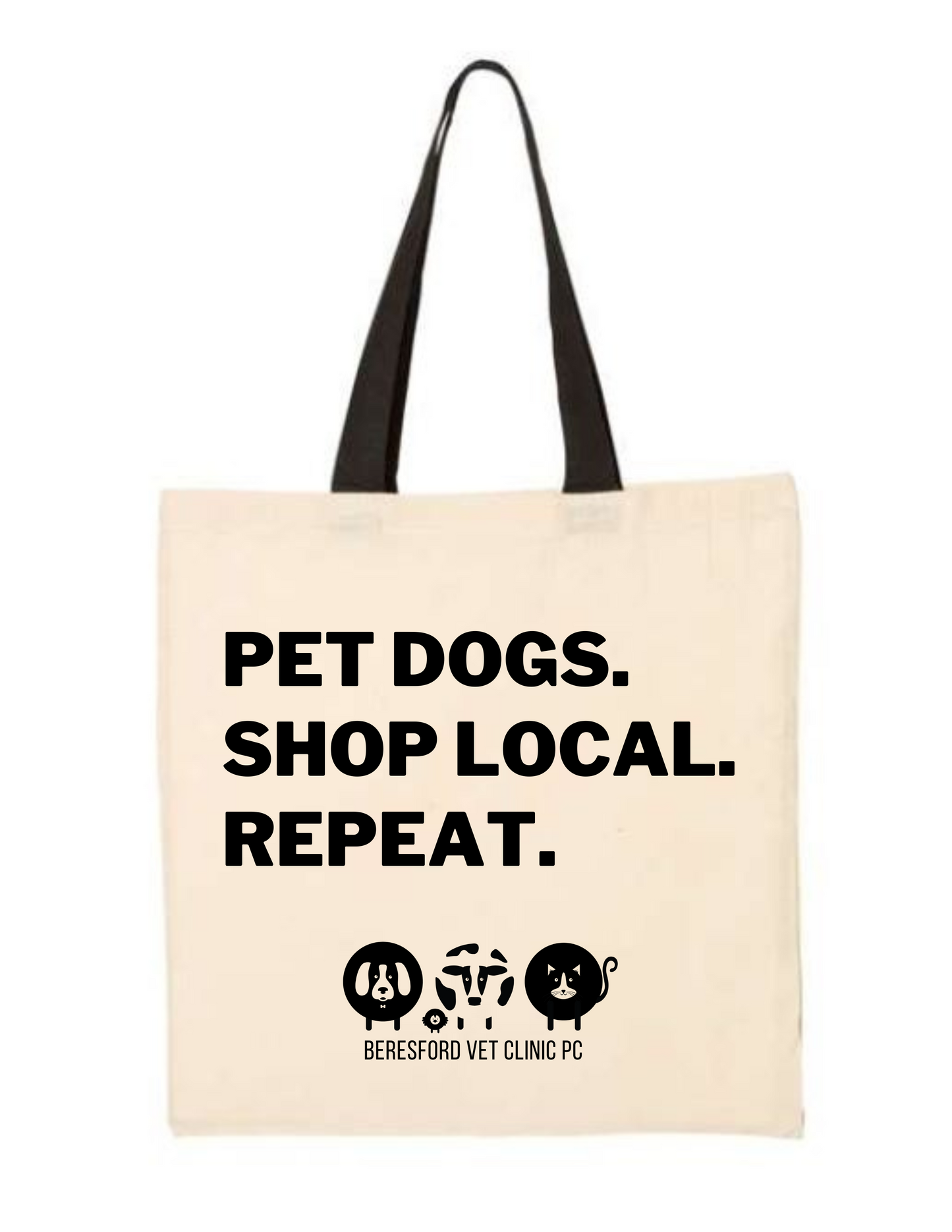 Pet Dogs Shop Local Repeat Muka Tote Bag